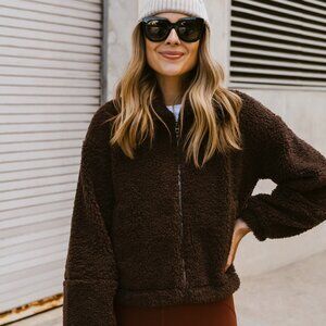 Lululemon Cinchable Fleece Zip-Up French Press